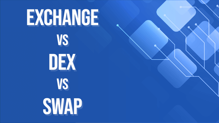 Differentiate exchange vs swap vs DEX easily with this guide
